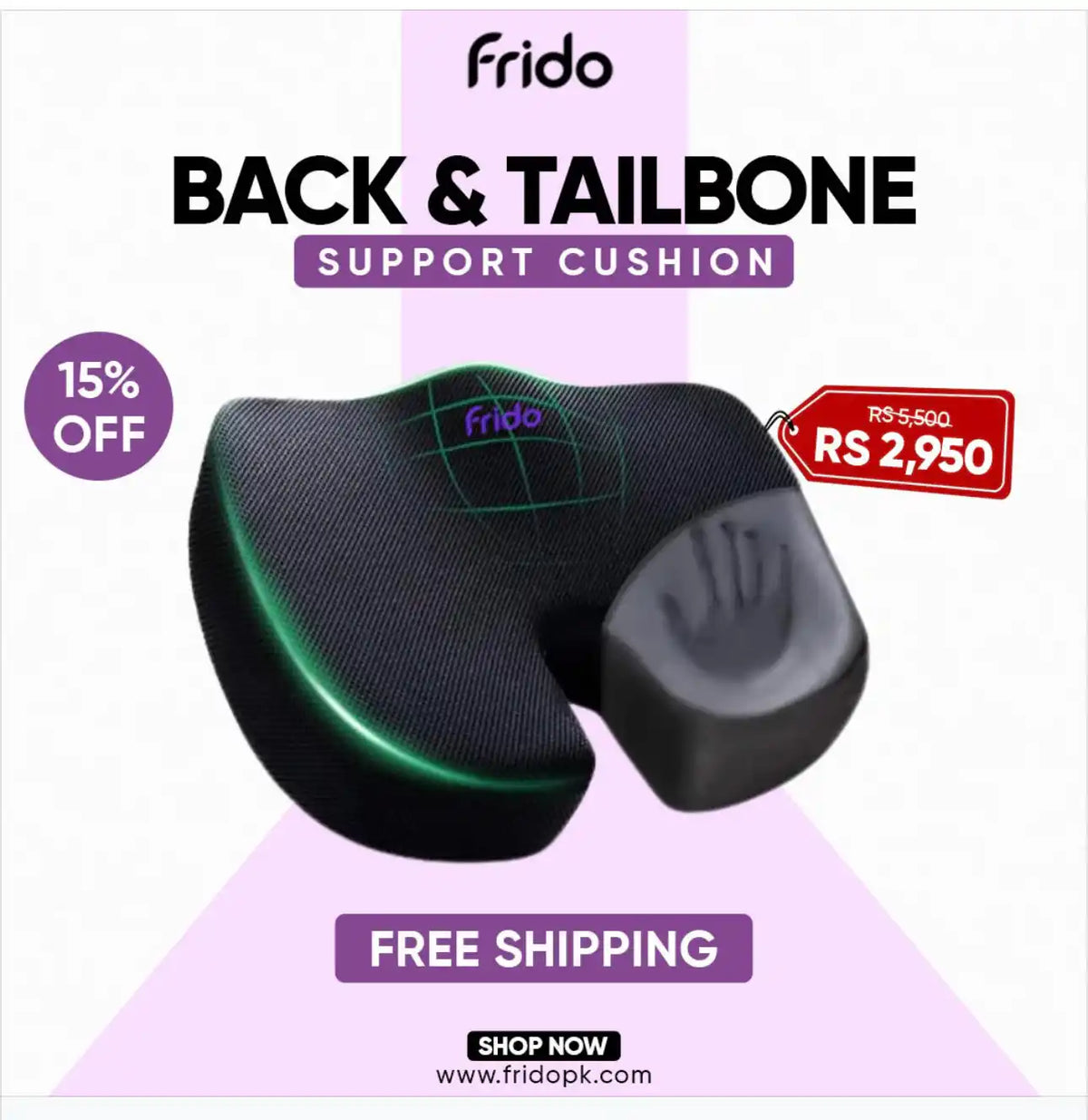 Back & Tailbone Support Cushion
