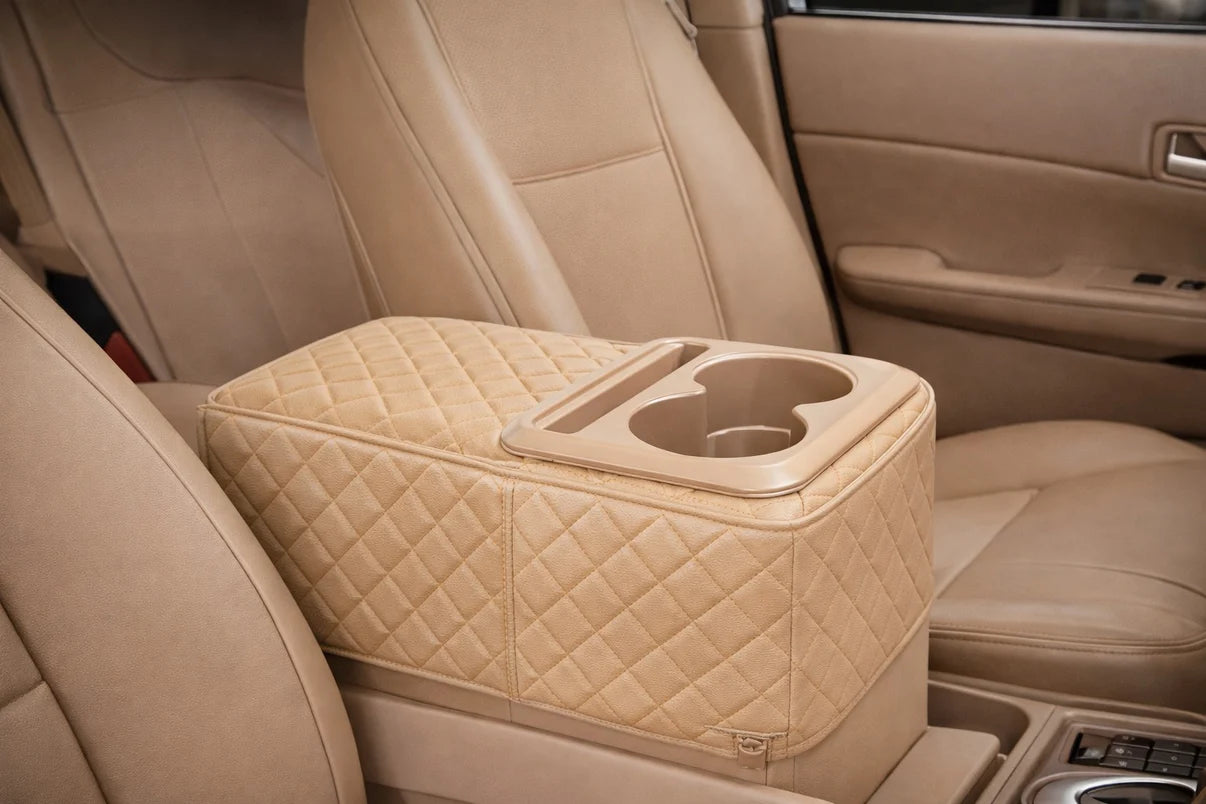Elite Car Armrest Organizer with Dual Cup Holder